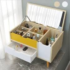 Limited time sale easy return. Gte Simple Modern Dressing Table With Foldable Mirror Go Shop