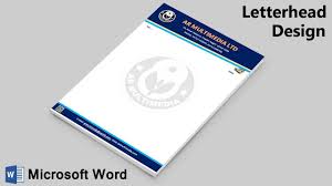  assalam o alaikum dosto aaj ki is video me meny apko letterhead design ki cdr file ka ek gift provide kiya hai. Ms Word Tutorial How To Make Letterhead Design In Microsoft Word 2019 Ms W Pad Ar Multimedia Youtube