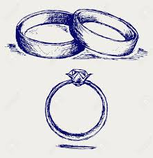 Este ritual de los anillos. Dibujo A Lapiz Los Anillos De Boda Ilustraciones Vectoriales Clip Art Vectorizado Libre De Derechos Image 15831801