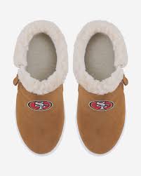 San Francisco 49ers Womens Fuzzy Brim Zipper Boot Foco