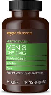 Amazon.com: Amazon Elements Men's One Daily Multivitamin (65 Tablets) and  Amazon Elements B Complex (65 Capsules) : Health & Household