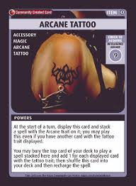 Thus, many players would have a tattoo. Arcane Tattoo Custom Card Paizo Pathfinder Adventure Card Game Community Cards Drivethrucards Com
