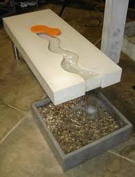 Place a patio coffee table at the bend of your outdoor sectional couch and scatter a few coordinating patio end tables near the. Modern Concrete Coffee Table With Water Fall Concrete Coffee Table Granite Table Concrete Furniture