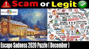 They feature fun puzzles of all types that'll keep you entertained. Escape Sadness 2020 Puzzle December Another Scam Product Or Legit Watch Video Now Youtube