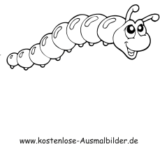 Ausmalbild Raupe 1 Zum Ausdrucken
