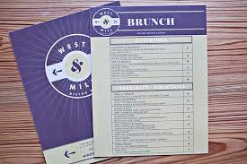 West Mill Menu Design Food Industry Menu