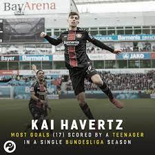 Squawka Football On Twitter Record Kai Havertz Is The First Teenager In Bundesliga History To Score 17 Goals In A Single Season History Maker Https T Co Twffkevo9p
