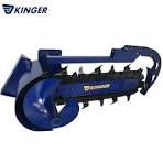 Kinger Hydraulic Farm Tractor Single Chain Trencher Mounted on Excavator  Skid Steer Loader Factory Direct Selling
