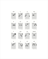 Blank Guitar Chord Chart Template 5 Free Pdf Documents