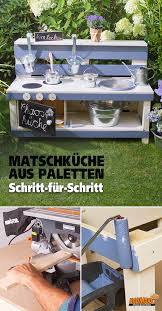 Matschkuche Aus Paletten Selber Bauen Kuche Fur Kinder Kuche Aus Paletten Kinderspielzeug Garten