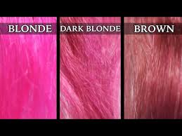 Actually, the dark shade is perfectly the hair changes from a dark top to a blonde bottom. Manic Panic Cotton Candy Pink On Blonde Dark Blonde And Brown Hair Before After Swatch Youtube