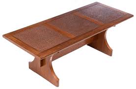 Contemporary coffee tables feature hammered copper tops and antiqued bronze metal bases. Lot Art Mid Century G Plan Copper Top Coffee Table