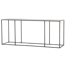 Phillip Antiqued Copper Clad Industrial Console Table 70 In 2020 Metal Console Table Industrial Console Tables Unique Furniture Pieces