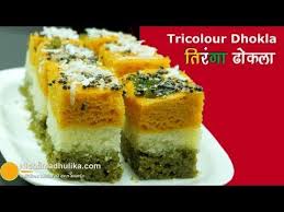 Tiranga Sandwich Dhokla Tricolour Dhokla Recipe Youtube Dhokla Recipe Dhokla Recipes