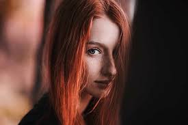 HD wallpaper: women, Ruby James, redhead, freckles, hair in face, blue eyes 