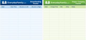 Breastfeeding And Diaper Changing Log