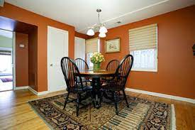 Out of the 552,888 living rooms and 14 colors analyzed, 1.76 percent (or 9,747) have orange as the. Image Painting Dining Room Burnt Orange Traditional Dining Room Dc Metro By Image Painting Houzz