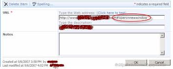 Sharepoint Link List Open In A New Window Sharepoint Linked List List