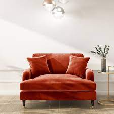 Stokkvagen scandi style fabric plush velvet sofas 4 seater + 3 + 2 + loveseat. Burnt Orange Velvet Loveseat Payton Furniture123
