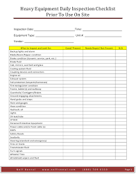 Ensure your workplace is compliant with osha regulations and your workeforce is kept as safe as possible. Heavy Equipment Daily Inspection Checklist Template Prior Within Heavy Equipment Maintenance Log Template In 2021 Inspection Checklist Checklist Template Checklist