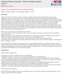 Check Out This Employment Opportunity From Intel Graphics Software Engineer Recent College Graduate Hill Job Posting Software Engineer College Graduation