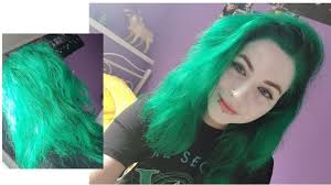 Manic panic use superior ingredients that are. Dyeing My Hair Green With Green Envy Manic Panic Youtube