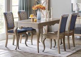 Shabby chic setup for a vintage dining room, furnished with a small dining table made out of solid wood with a weathered coat of white paint, paired with some chairs and a sofa as well as an elegant crystal chandelier above. Shabby Chic Dining Table And Chairs Furniture Home Living Furniture Tables Sets On Carousell