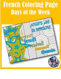 This is a set of printable worksheet you can use during your creation week bible lessons. Jours De La Semaine Days Of The Week French Adult Coloring Page By Sra Collier