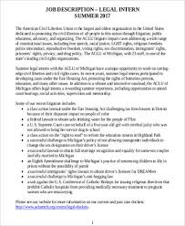 Free 10 Summer Intern Job Description Samples In Ms Word Pdf