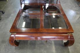 Safavieh modern glass loft coffee table in clear/grey. Large Square With Glass Inserts Coffee Table
