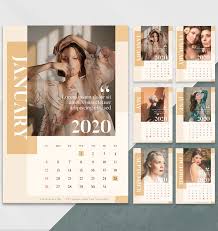 Elegant Fashion 2020 Calendar Template Psd Vector Eps Ai Ms Word 2020 Calendar Template Calendar Template Calendar Design