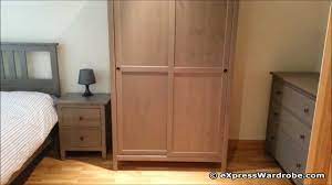 Armoire ikea hemnes wardrobe three door wardrobe vintage apartment hanging clothes modern wardrobe bedroom storage ideas cote de texas. Ikea Hemnes 2 Sliding Door Wardrobe Design Youtube