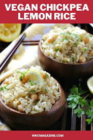 Vegan Chickpea Lemon Rice Recipe Lemon Rice Recipes Vegan Main Dishes