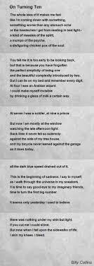 On Turning Ten Poem By Billy Collins Poem Hunter Turn Ons Stomach Ache Billy Collins