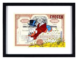 In the comics there is also an explanation: Uncle Scrooge Swimming In Money Drawing By Chosen Art Saatchi Art