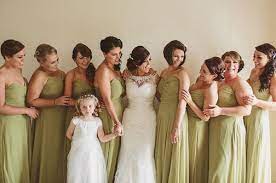 Wedding In Ireland Photo By Paula O Hara Weddings Green Wedding Theme Green Bridesmaids Dresses Via Linenandsilk Weddings Com