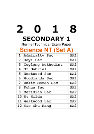 Information from a computer that has been printed on paper 2. 2018 Secondary 1 Normal Technical Nt Science Exam Paper Set A Hardcopy Kiasu Exampaper