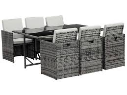 Par sa gamme importante habitat et jardin saura vous satisfaire pour tous vos besoins en salon jardin. Salon De Jardin Resine Tressee Chicago 6 Florida Gris 59582 89223