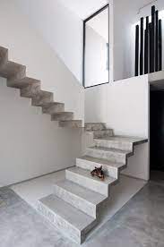 A Precast Staircase Is One Of Several Concrete Elements Added To This House In Mexico Concrete Staircase Concrete Stairs Staircase Design