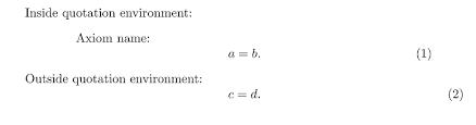Right Alignment Of Equation Numbers In Quotation Tex Latex Stack Exchange