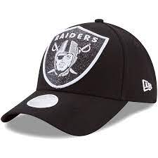 Women S New Era Black Oakland Raiders Glitter Glam 9forty Adjustable Hat Adjustable Hat New Era Raiders