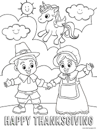 Click from thanksgiving coloring pictures below for the printable thanksgiving coloring page. Happy Thanksgiving Unicorn And Pilgrims Coloring Pages Printable