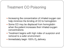 Carbon monoxide (co) poisoning symptoms tend to correlate well with the patient's peak blood carboxyhemoglobin levels. Carbon Monoxide And Cyanide Poisoning