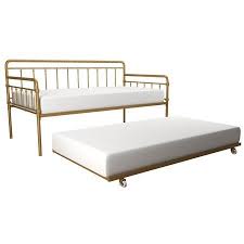 Check wayfair's vast choice of top brands & styles and get great discounts daily. Gold Metal Daybed Frame Twin Size Bed With Trundle Kids Bedroom Furniture Guest Beds Bed Frames Beds Mattresses