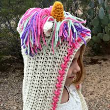 Your little one will definitely love it. Unicorn Hooded Scarf With Pockets Crochet Pattern
