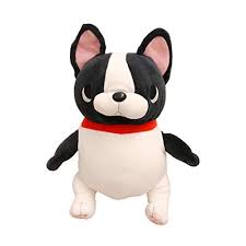 It's easy to grip with their mouths because there's no stuffing, and perfect for anything: French Bulldog Stuffed Toy Doll Black White Super Soft Pet Wantitall
