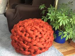 Erlyeen chunky knit blanket throw chenille cable handmade chunky knit throw blanket warm soft cozy for bed chair sofa best gift,dark grey 32x32. Chunky Knit Pouf Ottoman Knitted Pouf Chunky Merino Wool Blanket Pouf Ottoman