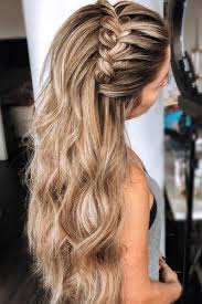 39 Adorable Braided Wedding Hair Ideas Braided Hairstyles For Wedding Braids For Long Hair Wedding Hair Half