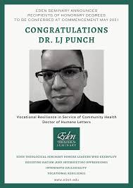 Eden Seminary Announces May 2021 recipients of Honorary Degrees