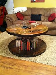 Pallet coffee table from reclaimed wood: Diy Pallet Round Coffee Table Plans Recycled Things Image 4132731 On Favim Com